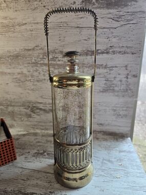 MCM Vintage Japanese Brass and Glass Lantern Music Box Beautiful - Works